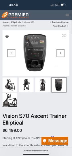 Vision S70 Ascent Trainer Elliptical