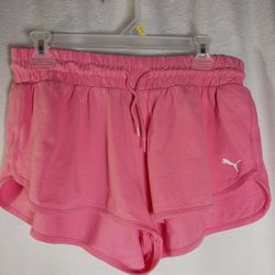Med Puma logo sweat shorts in Bubblegum pink SUMMER 2" SHORTS Drawstring Waist 