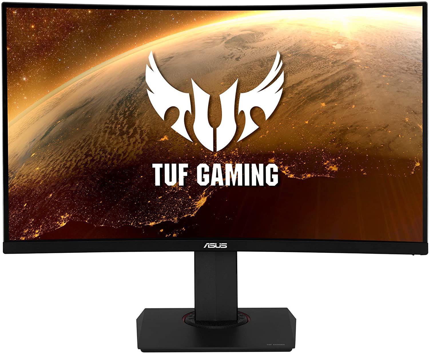 Asus TUF Gaming VG32VQ 32” Curved Gaming Monitor FreeSync HDR Elmb Sync 1440P 144Hz 1ms Eye Care with DP HDMI
