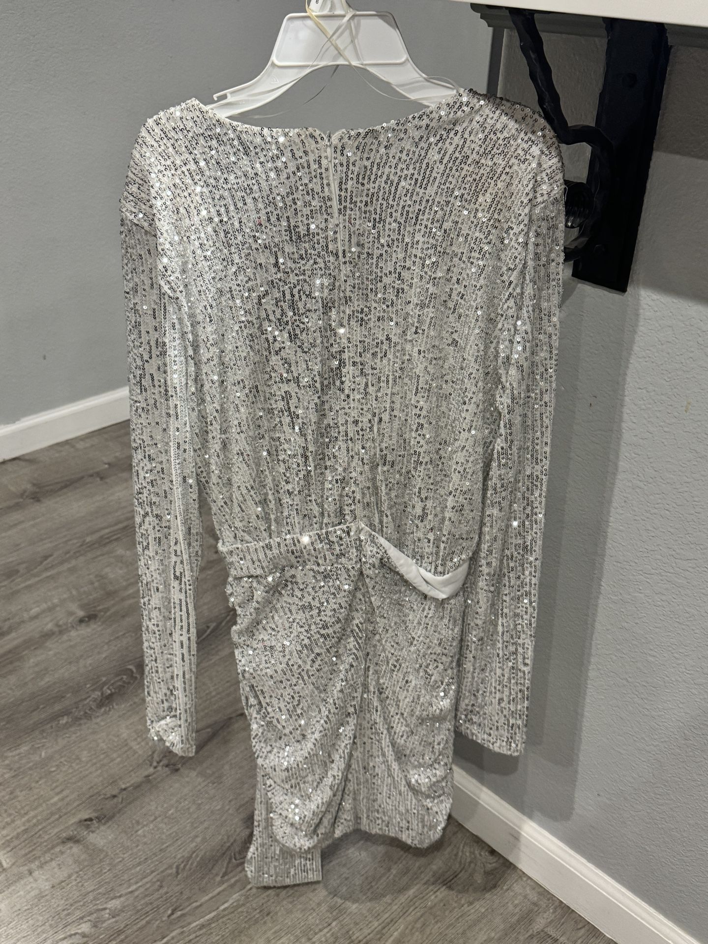 White Sequin Dress