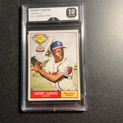 Hank Aaron, Braves 1999 Rookie Star Card -Graded 10