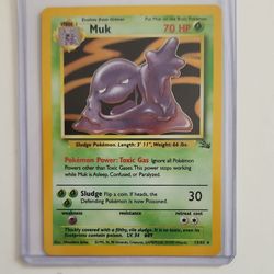 Muk 13/62 Fossil Holo Rare Pokémon Lightly Played LP