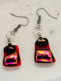 Diachroic Glass Earrings
