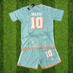 NEW Messi 2024-25 Inter Miami CF Teal kids sets, unisex