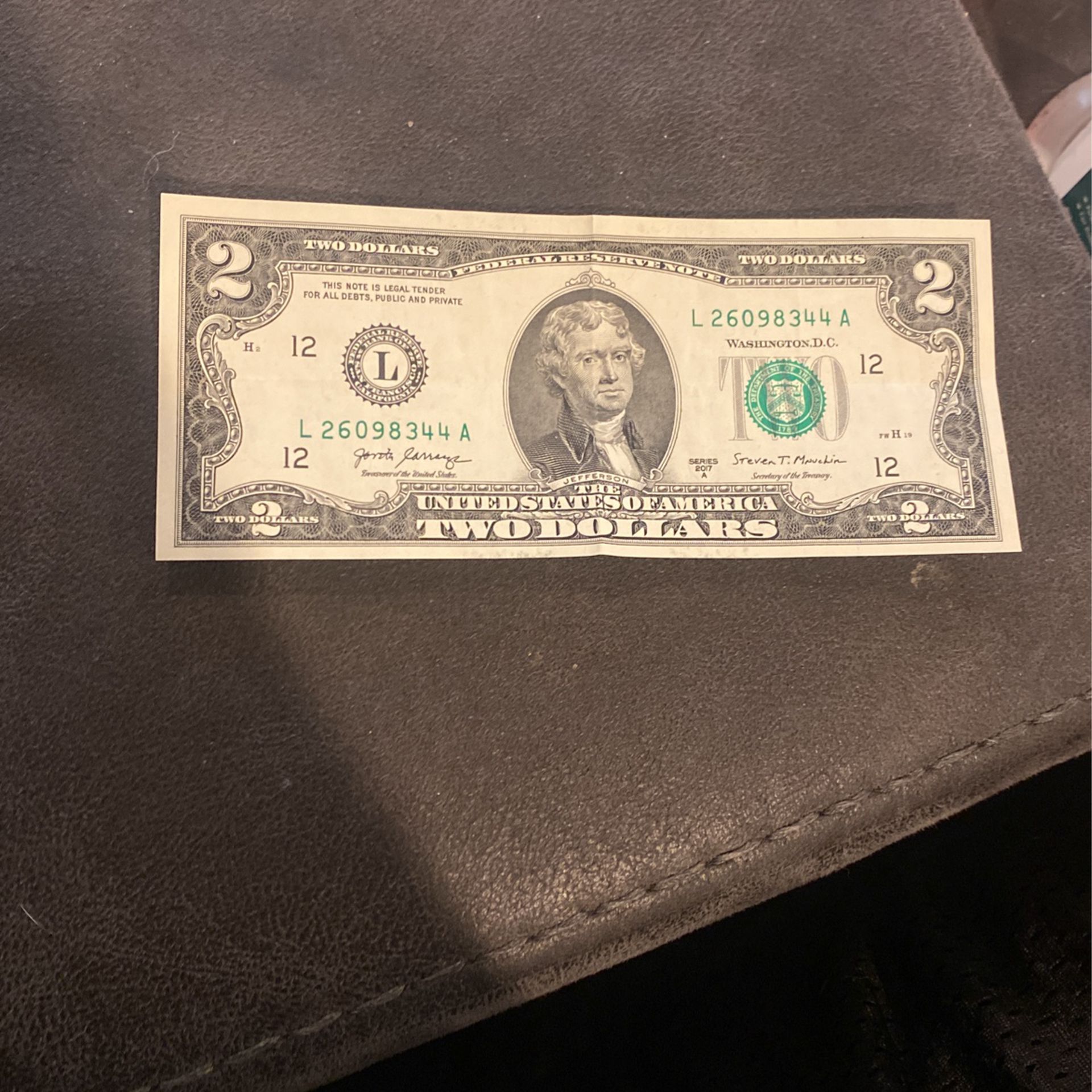 2 Dollar Bill 2017