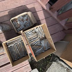 Galvanized lag screws