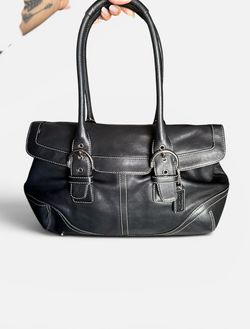 Coach Soho Black Leather Shoulder Bag