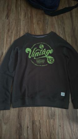 Vintage olive green baseball thermal