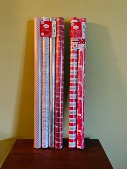 New Holiday Gift Wrap Rolls Bundle $8 for both sets