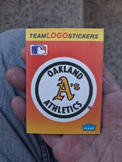 Vintage 1991 Fleer Oakland Athletics Top 10 Stat Leader Sticker Card (No Number). Excellent Condition