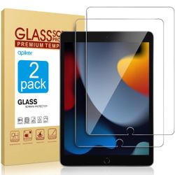 Apiker Tempered Glass Screen Protectors (2-Pack) for iPad