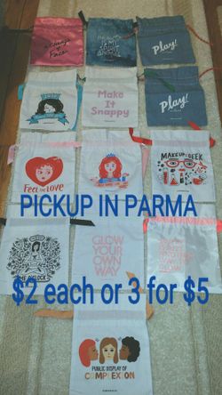 NEW Sephora Play Subscription Drawstring Pouches Makeup Cosmetics Bags - $2 - PARMA PICKUP