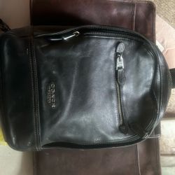 coach men's crossbody  bag and vintage portfolio