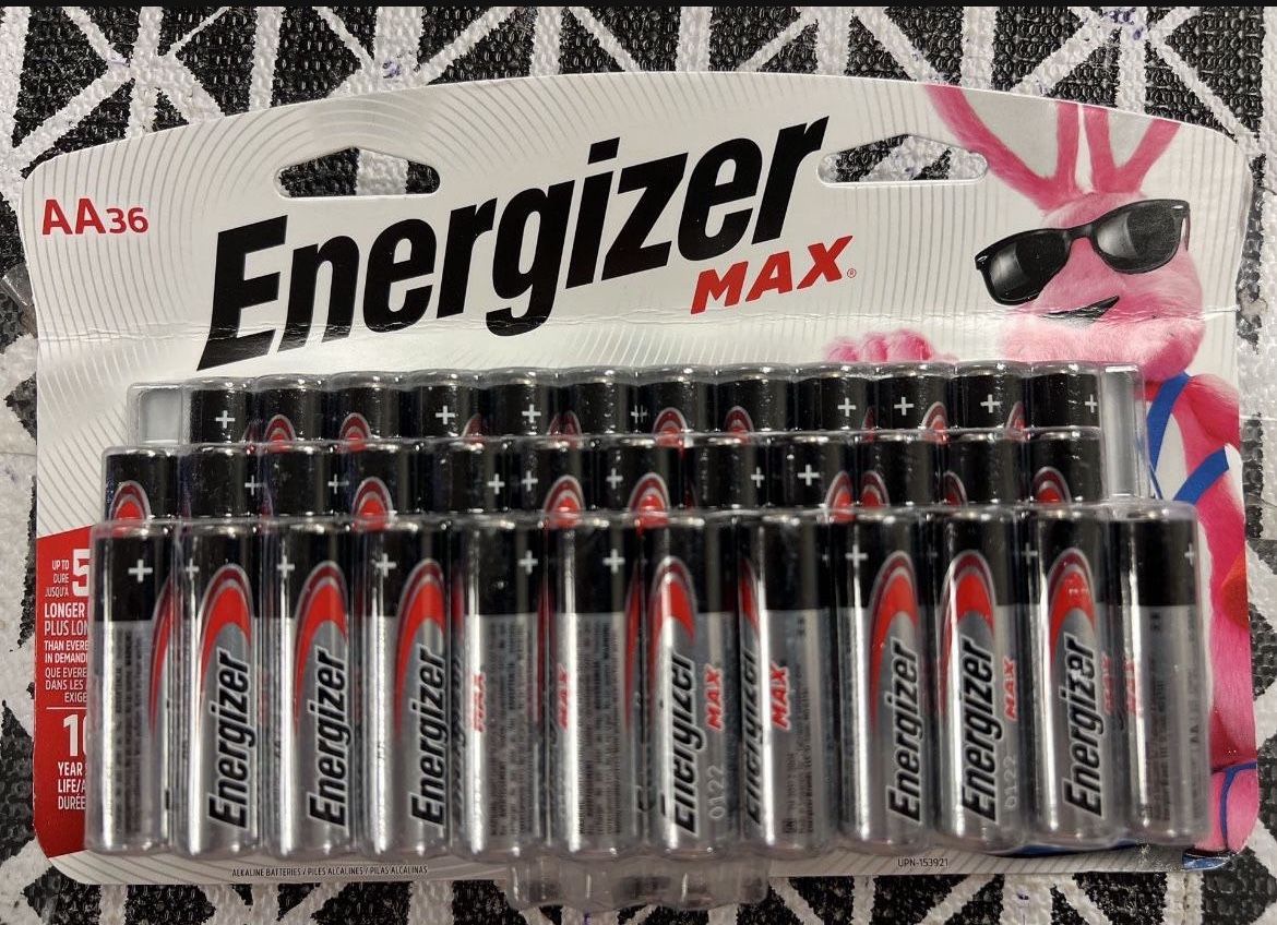 Energizer MAX AA Batteries (36-Pack), Double A Alkaline Batteries