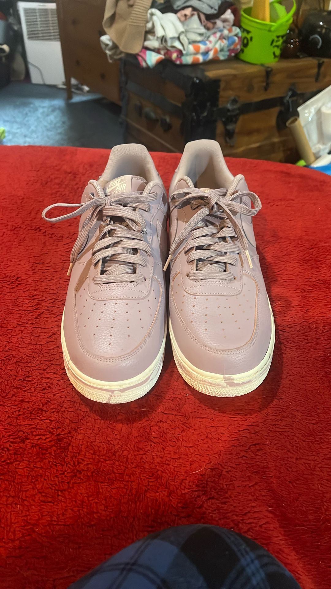 custom nike air, lavender color with lavender swirl soles, size 13