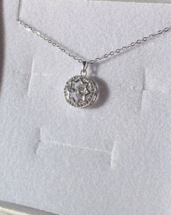 Silver 925 "Floating Diamond" necklace