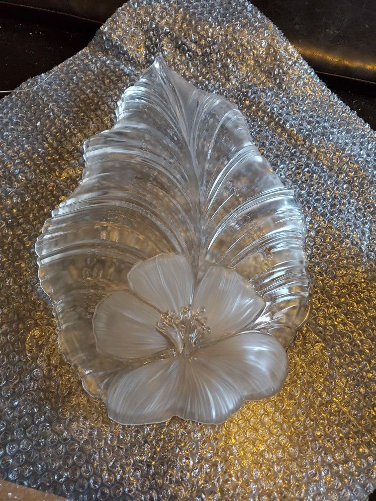 Mikasa crystal serving platter