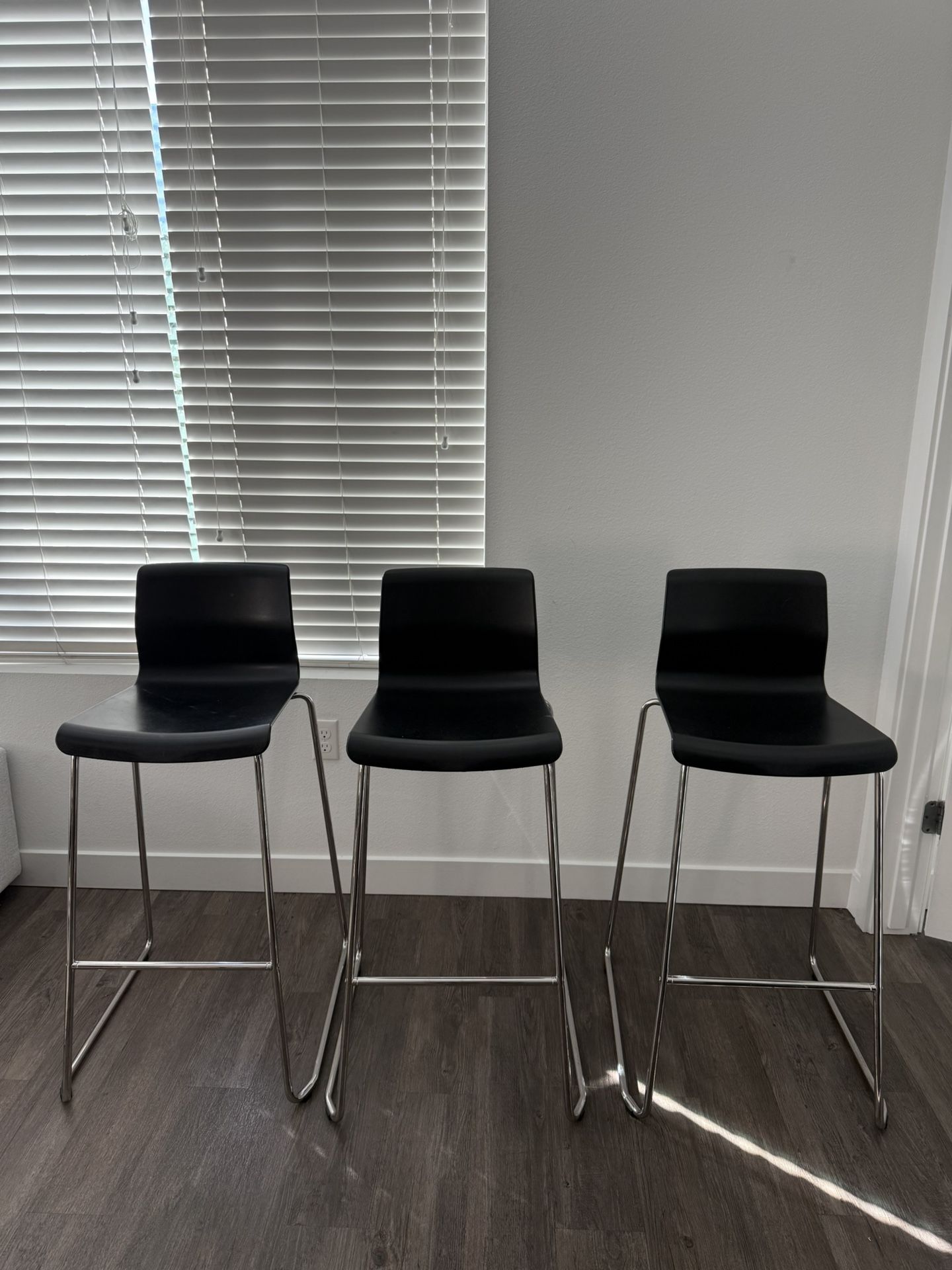 Black bar stools - IKEA GLENN