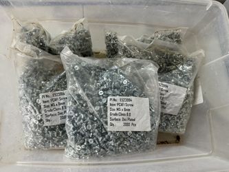 LOT OF 10,000* M5 x 8mm Zinc Plated PCAFI Slotted Circuit Breaker Terminal Lug Screws