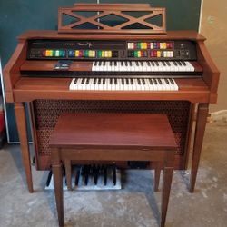 Lowrey Electric ORGAN Piano Genie 88 Walnut Vintage Keyboard for