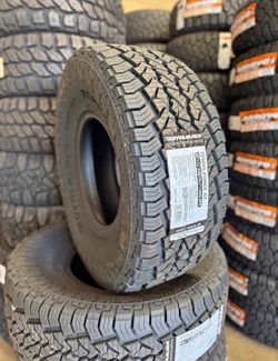 33x12.50r15 Royal Black All Terrain 4 New Tires Installed And Balanced Included