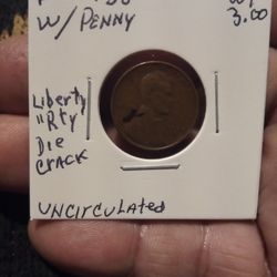 WHEAT Penny (1938)"D"Wt:3.00.( W./ Errors ) Uncirculated.