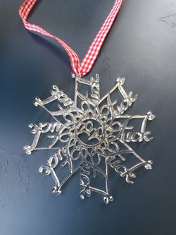 Christmas ornament 2020 F Flake acrylic