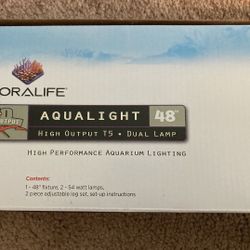 Coralife Aqualight High Output Dual t5 48” Aquarium Lamp