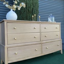 POTTERY BARN INSPIRED LONG WOOD DRESSER / REFINISHED