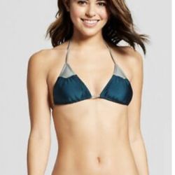 Women’s Teal Triangle Top & Matching Hipster Bikini Bottom 