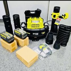 RYOBI 40V HP Brushless Whisper Series 165 MPH 730 CFM Backpack Blower + 2-6.0 Ah Batteries & Charger New