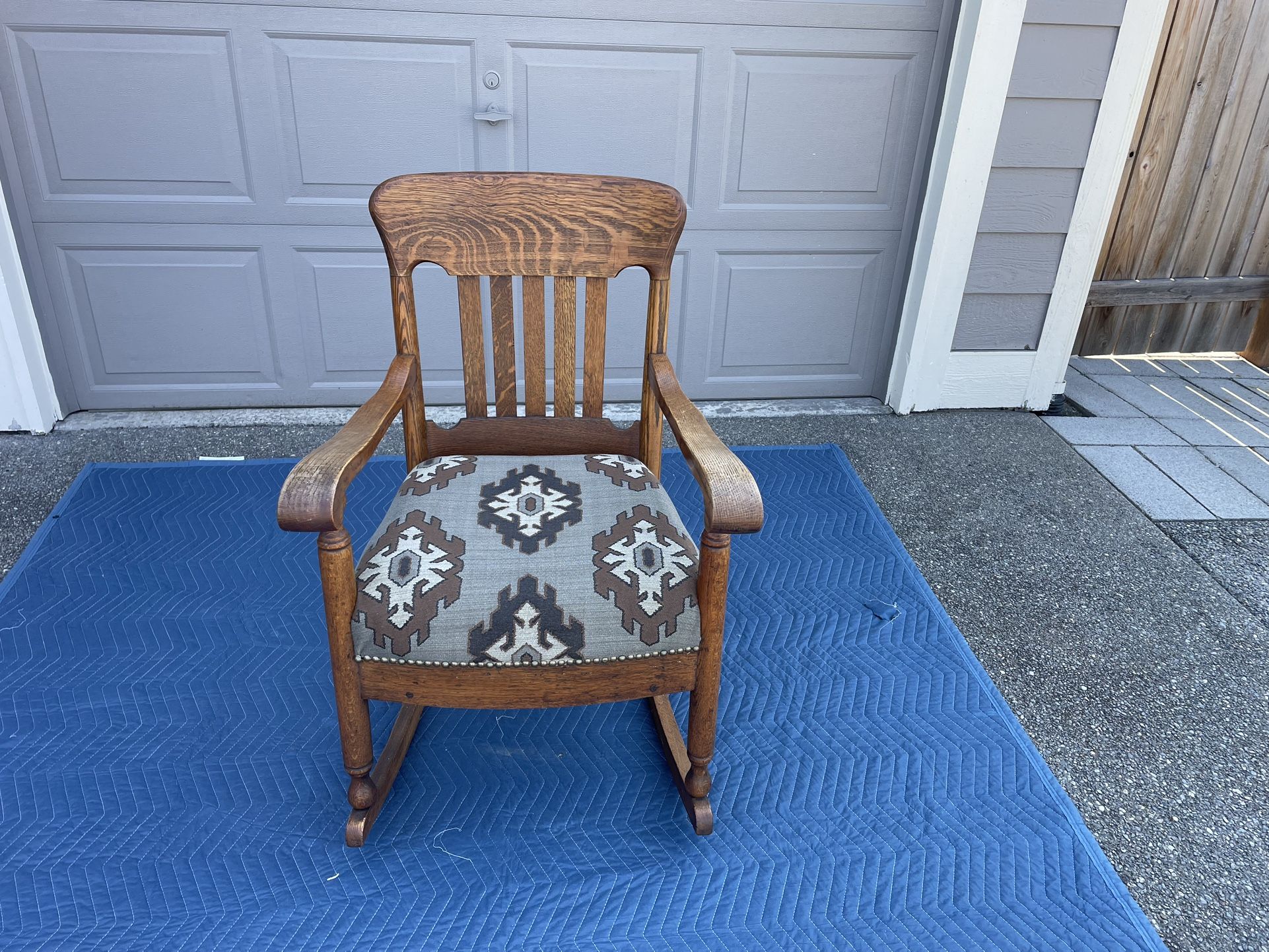 Antique Solid Oak Rocking Chairs