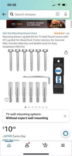 Lag Bolt Kit For TV