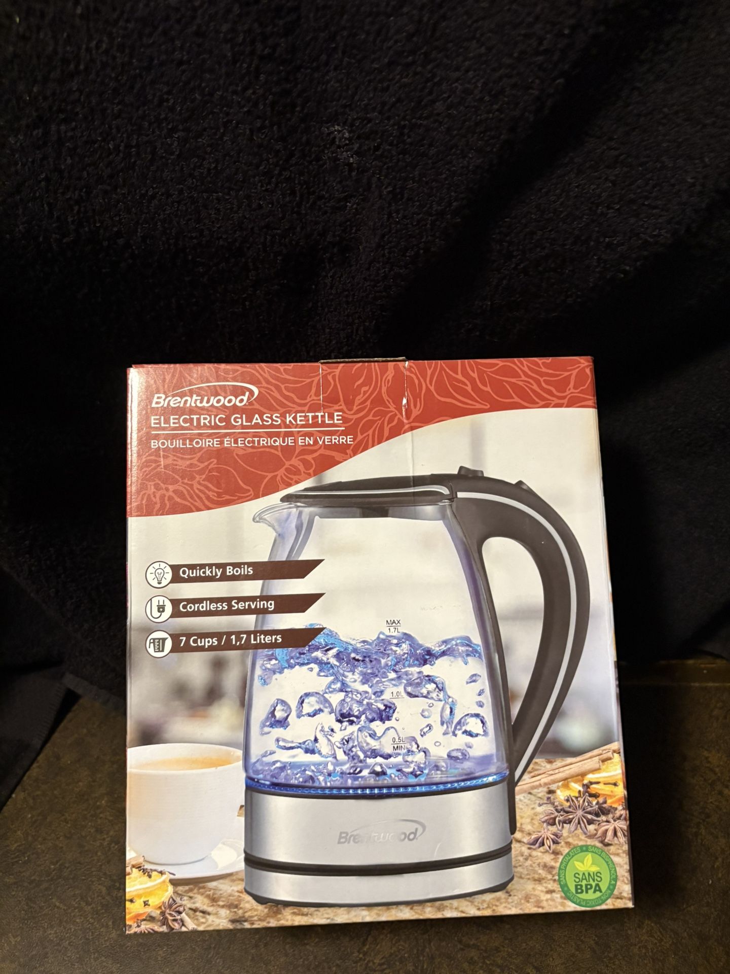 New Brentwood Electric Glass Kettle
