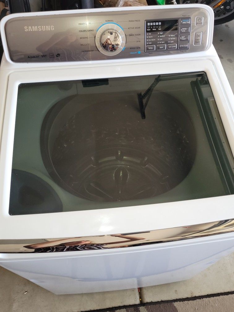 Samsung Top Load Washing Mashine Model#wa48h7400aw/a2 With Stainless Steel Braided Hoses