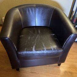 Faux Leather Single Chair