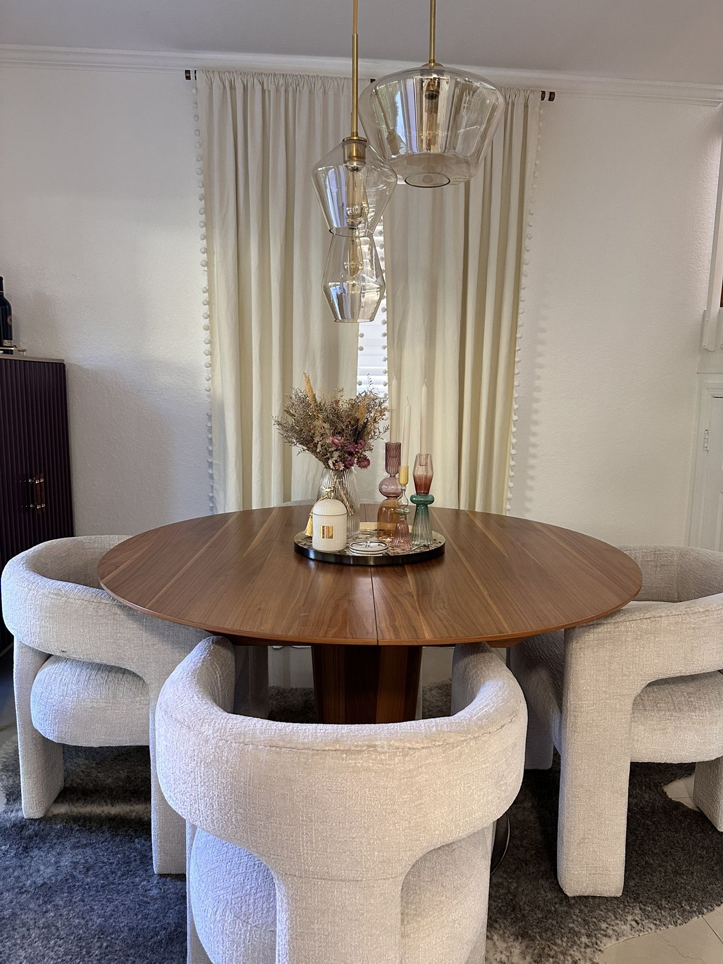 German Wood Dining Table Set
