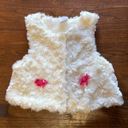 Baby Girl Clothes Size 18 Mos Holiday Faux Fur Vest