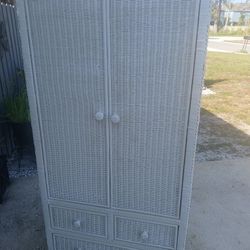 Wicker Armoire 
