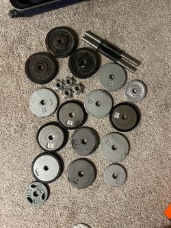 Dumbbell and assorted weights