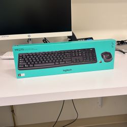 NWT Logitech - MK270 Full-size Wireless Membrane Keyboard and Mouse Bundle for PC - Black