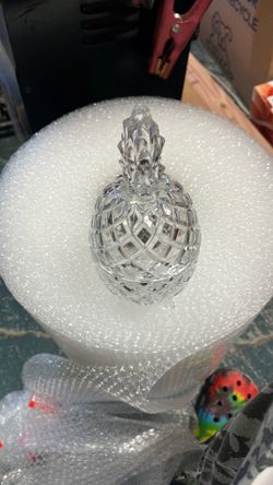 Footed egg shaped candy dish