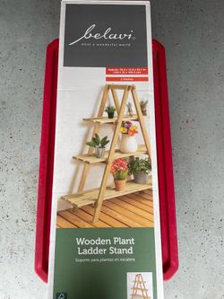 Wooden Ladder plant stand