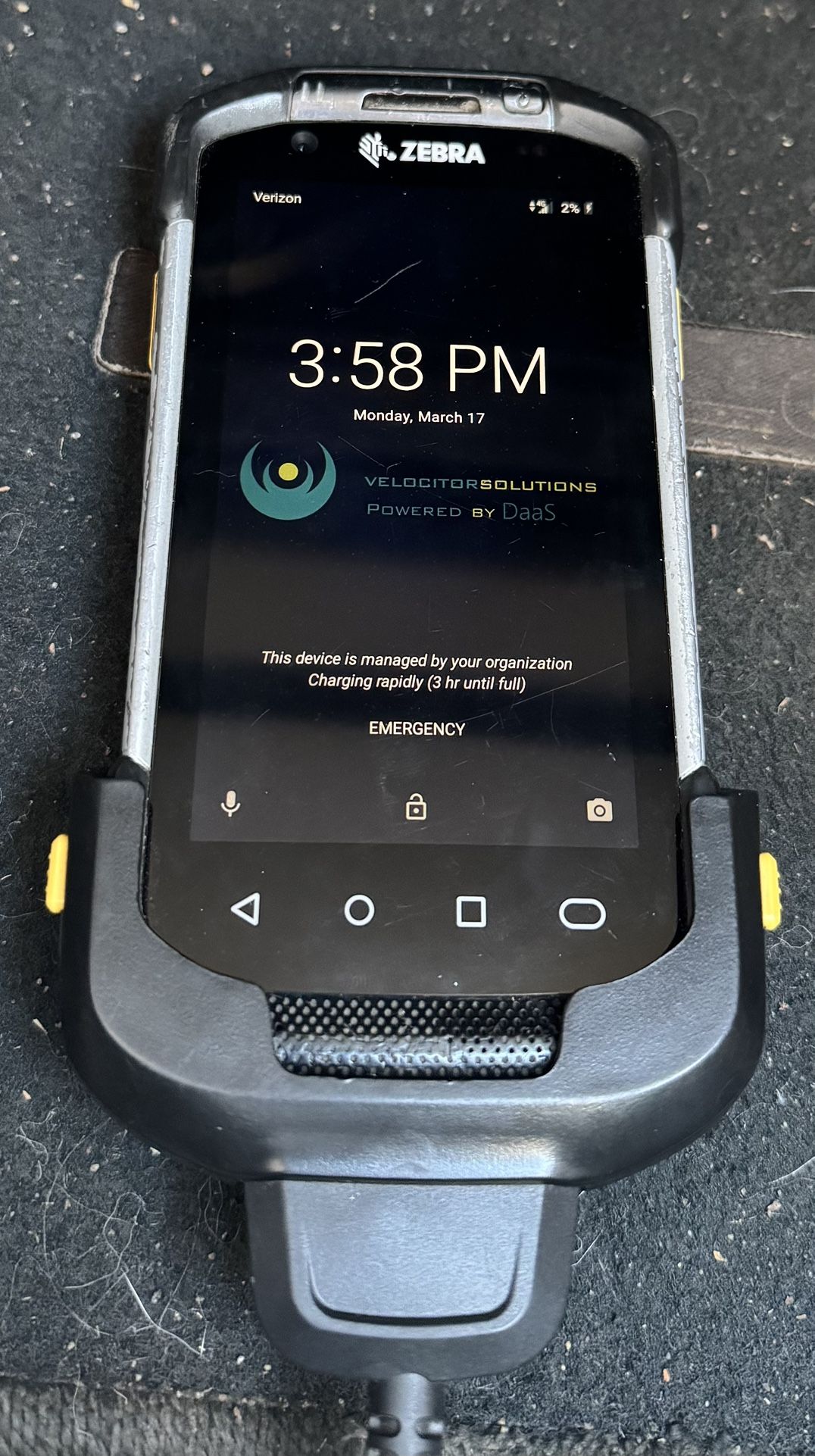 Zebra TC77HL Android Computer Handheld Barcode Scanner and Car Charger 