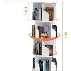 4 Tier Rotating Bookshelf / Bookcase