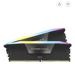 $550 - CORSAIR - VENGEANCE RGB 64GB (2x32GB) DDR5 6400MHz C32 UDIMM Desktop Memory - Black