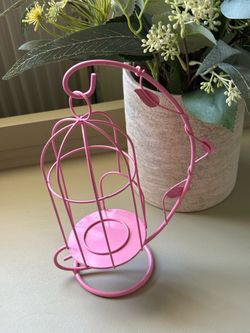 Pink Metal Birdcage Lantern Accent - Home Accents Lanterns