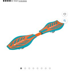 Razor RipStik Classic - Teal/Orange, 2 Wheel Pivoting Skateboard with 76 mm Casters, for Child 8+