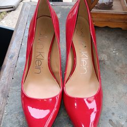 Red Calvin Klein High Heels 