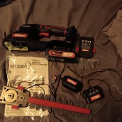 Hyper Tough 20V Cordless 5" Shear/ 9" Shrubber, with Battery and Charger